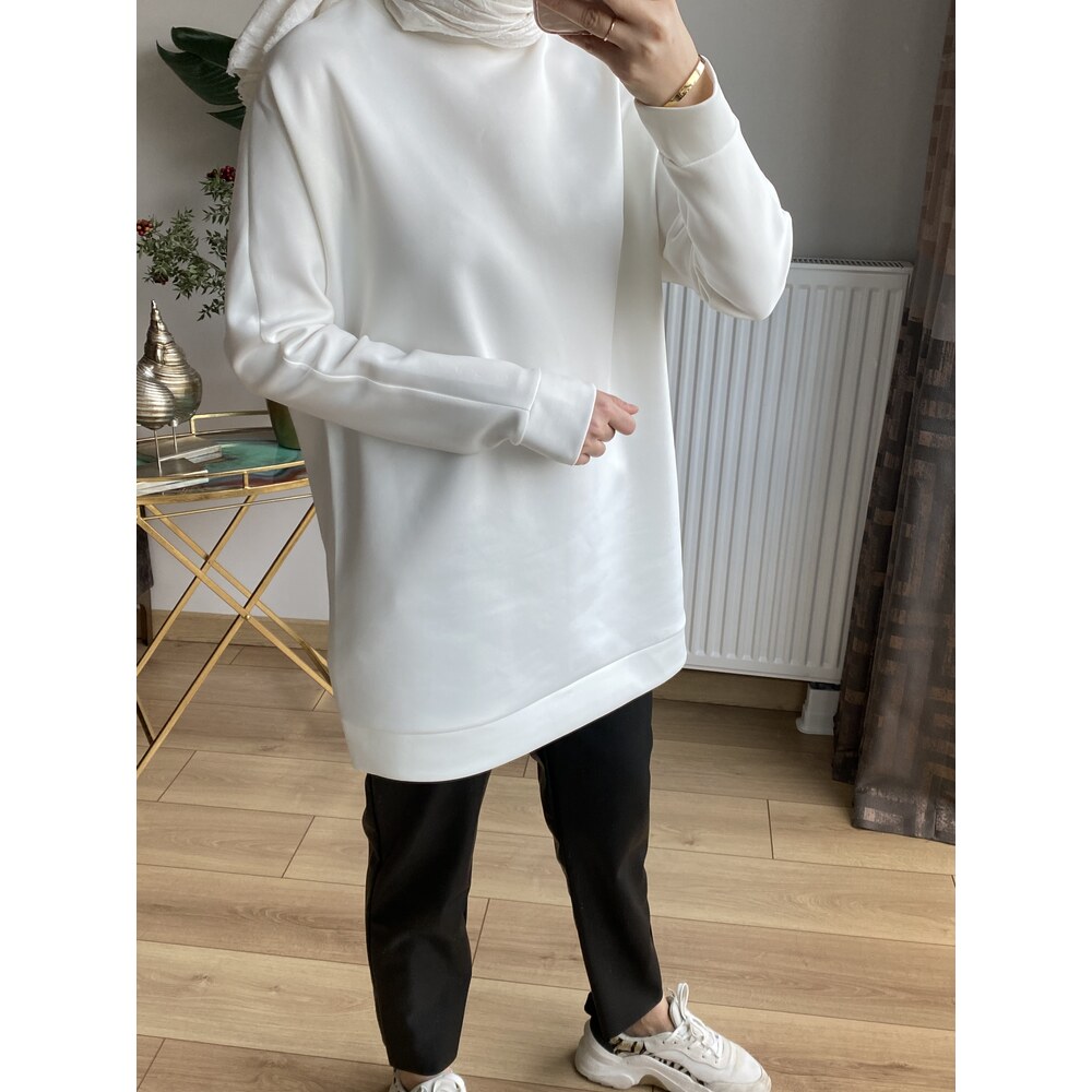 Ekru sucuba tunik — fotoğraf 2