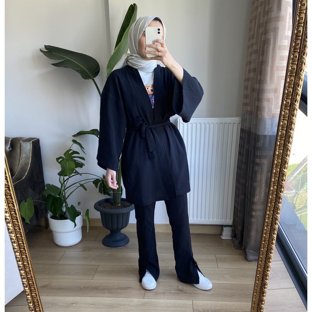 Siyah kimono takımı — fotoğraf 2