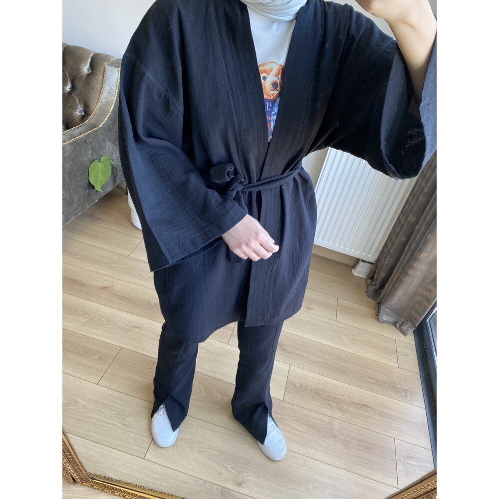 Siyah kimono takımı — fotoğraf 3