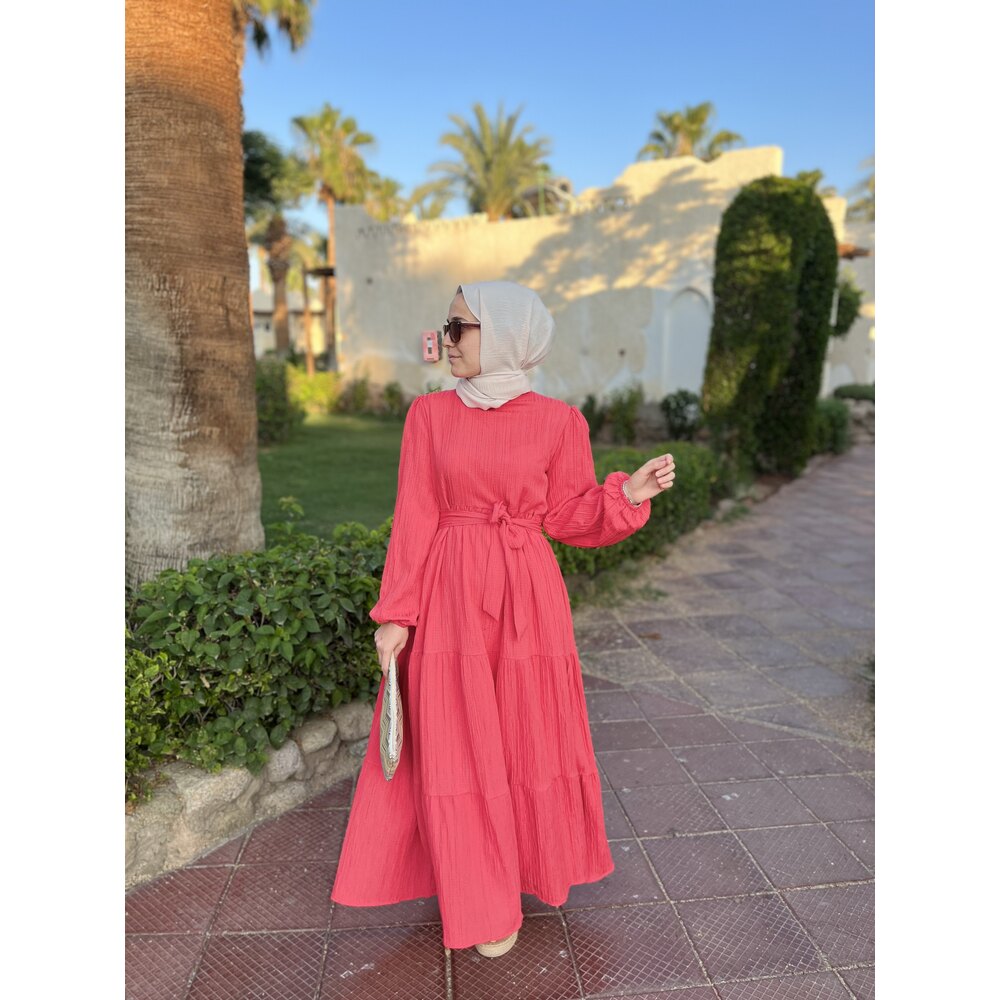Nar çiçeği müslin elbise — fotoğraf 3