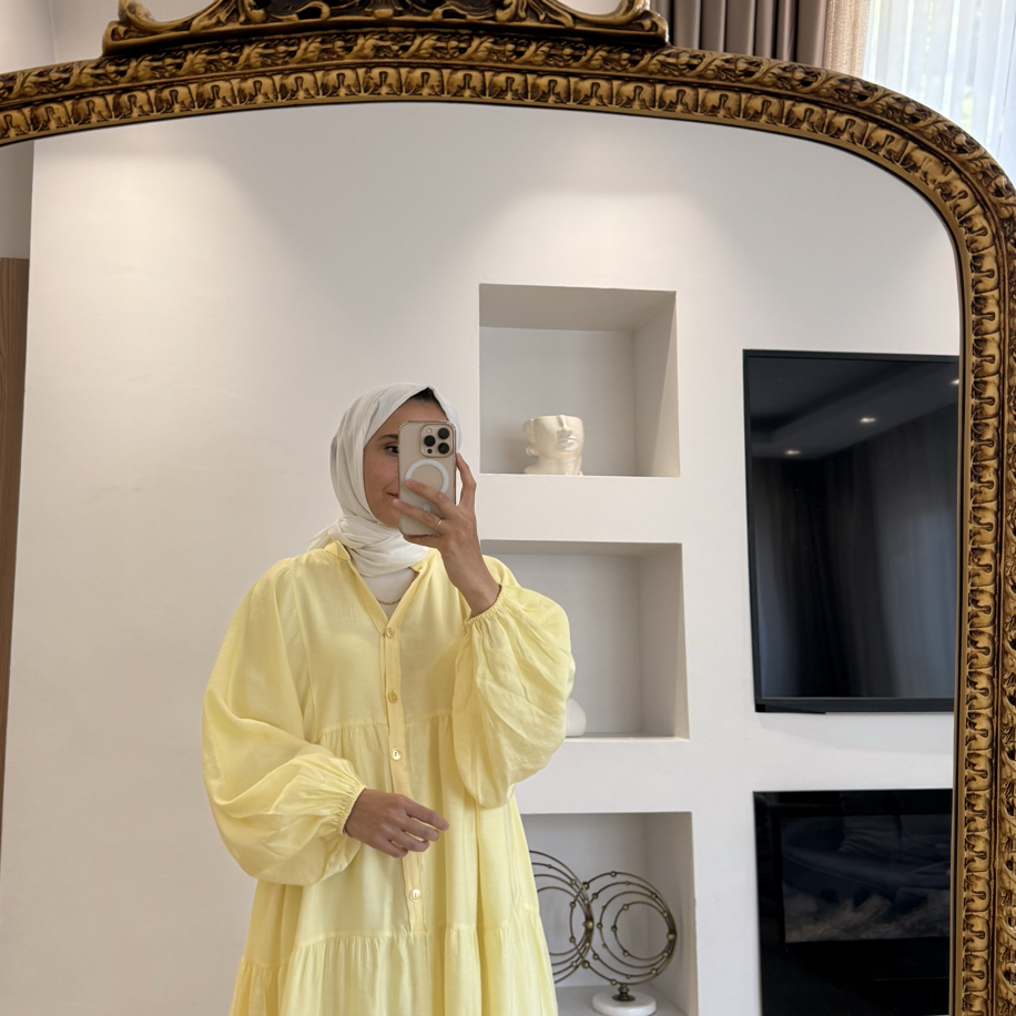 Butter yellow tensel elbise — fotoğraf 2