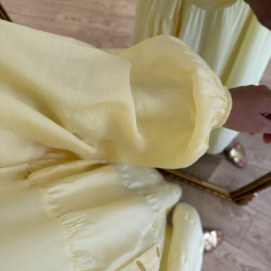 Butter yellow tensel elbise — fotoğraf 3