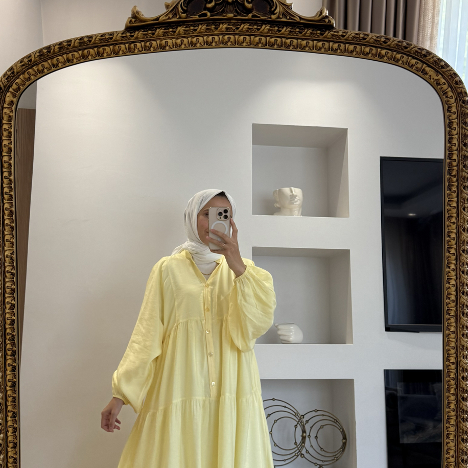 Butter yellow tensel elbise — fotoğraf 4