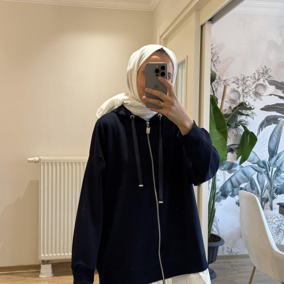 Lacivert fırfır sweatshirt — fotoğraf 2